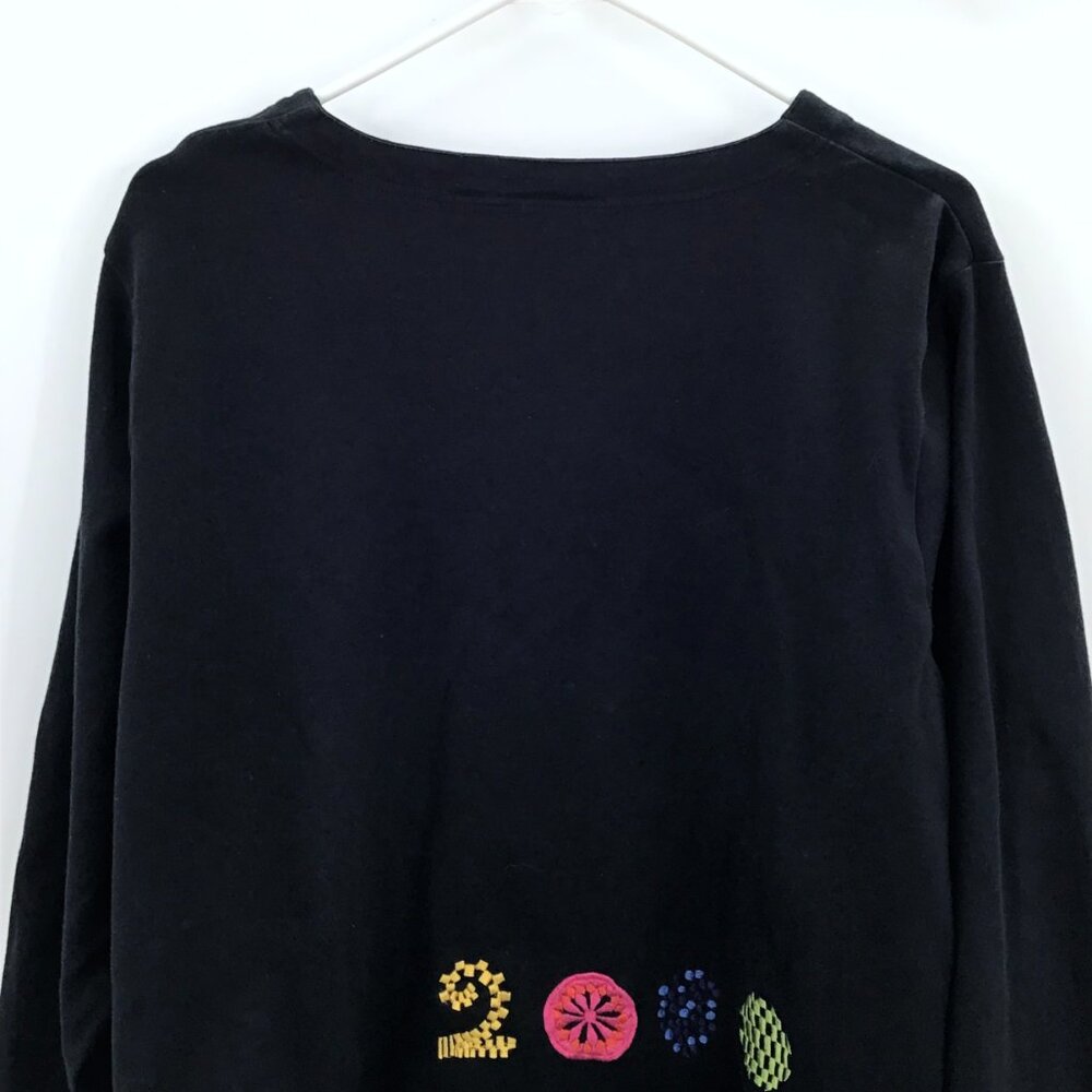 Vintage 2X Michael Simon Lite Y2K Cardigan Top Embroidered Beaded Textile Art - Picture 9 of 12